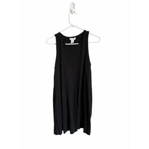 H&M Basics Black Sleeveless Tank Dress Sz Small Flowy